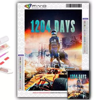 5D DIY F1 Гонщик Вышивка крестиком Стразы Алмазный рисунок Вышивка Мозаика Домашний декор Full Round 20X30CM
