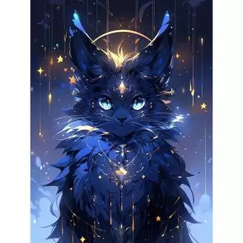 5D DIY Full Round Drill Diamond Painting Kit Cat Home Decor Art Craft 30x40cm #