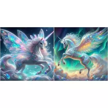 5D DIY Full Round Drill Diamond Painting Dream Unicorn Home Decor Art Craft