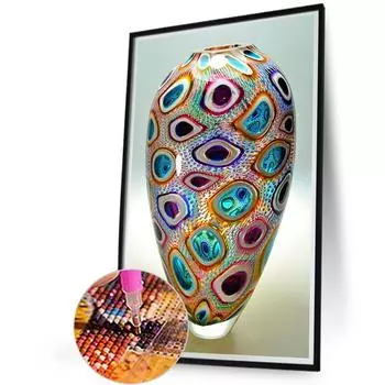 5D DIY Full Round Drill Diamond Painting Vase Kit Home Decor Art Craft 40x60cm A10042