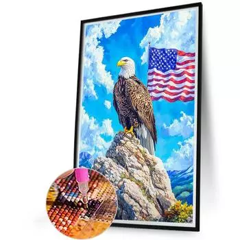 5D DIY Full Round Drill Diamond Painting Owl Kit Home Decor Art Craft 40x60cm QD