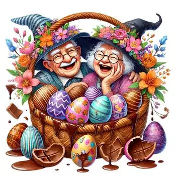 5D DIY Full Round Drill Diamond Painting Easter Kit Home Decor Art Craft 30x30cm E4245