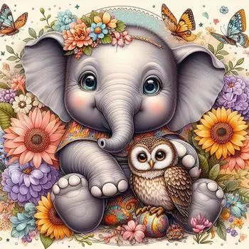 5D DIY Full Square Drill Diamond Painting Animal Kit Home Decor Art AU ZQA4561