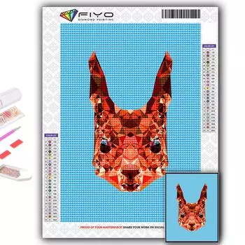 5D DIY геометрические животные вышивка крестиком стразы Алмазный рисунок вышивка мозаика домашний декор Full Round 20X30CM