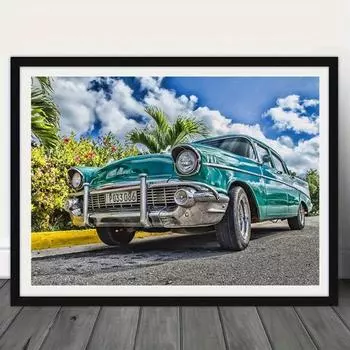 5D DIY горный хрусталь без рамы алмазная живопись 1 шт. 11,8x15,7 дюймов, ретро-автомобили узор мозаика горный хрусталь набор алмазов, набор алмазных картин Round drill 30x40cm