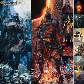 5D DIY игра Dark Souls вышивка крестом стразы Алмазный рисунок вышивка мозаика домашний декор Full Round 20X30CM