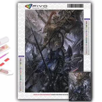 5D DIY игра Dark Souls вышивка крестом стразы Алмазный рисунок вышивка мозаика домашний декор Full Round 20X30CM