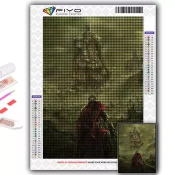 5D DIY игра Dark Souls вышивка крестом стразы Алмазный рисунок вышивка мозаика домашний декор Full Round 20X30CM