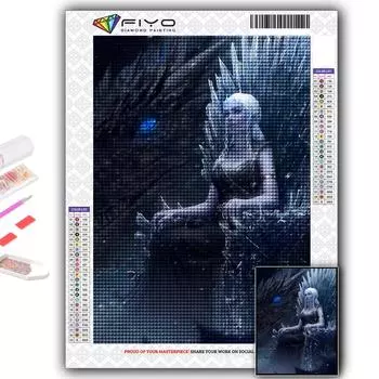 5D DIY Игра престолов Дракон и красота вышивка крестиком Стразы Алмазный рисунок Вышивка Мозаика Домашний декор Full Round 20X30CM