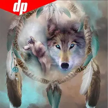 5d Diy Картина Полный Алмаз Broderies Diamants Волк Мультфильм Украсить Алмазную Мозаику Подарочная Вышивка 30x30