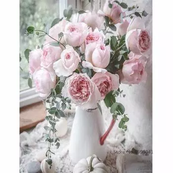 5D DIY Картины Украшение Алмазный цветок Вышивка крестом Домашний декор Алмазная вышивка 20X30CM