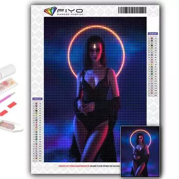 5D DIY Киберпанк Сексуальное Искусство Вышивка Крестом Стразы Алмазный Рисунок Вышивка Мозаика Домашний Декор Full Round 20X30CM