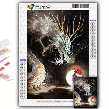 5D DIY китайский дракон вышивка крестом стразы Алмазный рисунок вышивка мозаика домашний декор Full Round 20X30CM
