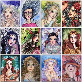 5D DIY комплект алмазной живописи мультфильм комиксы девушка принцесса домашний декор полная квадратная и круглая вышивка мозаика вышивка крестиком краска распродажа Full Round 20x25CM