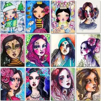 5D DIY комплект алмазной живописи мультфильм маленькая девочка принцесса полная квадратная и круглая вышивка мозаика краска для вышивки крестом распродажа домашний декор Full Round 20x25CM