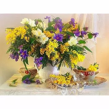 5D Diy Круглая Алмазная Картина Вышивка Крестом Алмазная Вышивка Наборы Цветочные Украшения Алмазная Мозаика Домашний Декор 20X30CM