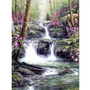 5D DIY Круглая Алмазная Картина Вышивка Крестом Алмазная Вышивка 20X30CM