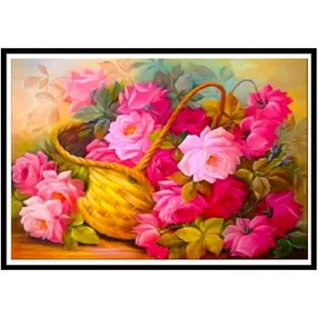 5D Diy круглые алмазные цветы вышивка крестиком Алмазная вышивка мозаика подарки ручной работы и украшения дома поделки 20x25cm