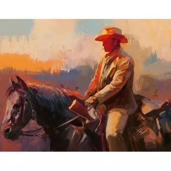 5D DIY квадратный/круглый алмазный крестик «ковбой» вышивка водная Алмазная мозаика украшение дома подарок Full Square (20X30CM)