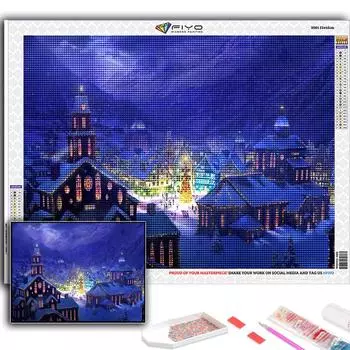 5D DIY Лесная хижина Вышивка крестом Стразы Алмазный рисунок Вышивка Мозаика Домашний декор Full Round 20X30CM