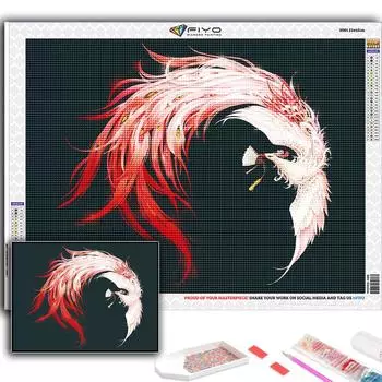 5D DIY мифический зверь Феникс вышивка крестиком стразы Алмазный рисунок вышивка мозаика домашний декор Full Round 20X30CM