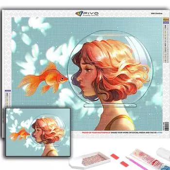 5D DIY мультфильм девушка Аватар вышивка крестом стразы Алмазный рисунок вышивка мозаика домашний декор Full Round 20X30CM