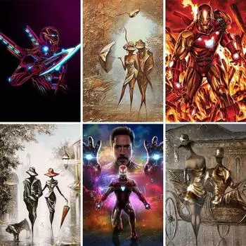 5D DIY Набор для алмазной живописи Manwei Art Алмазная вышивка Стразы Украшения для дома Round 20x30cm