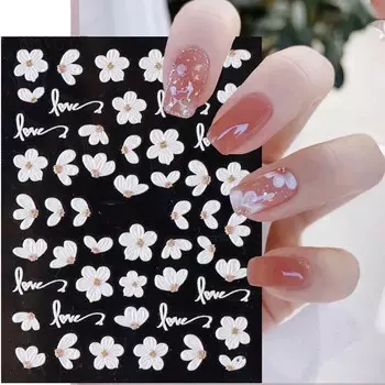 5D DIY наклейки для дизайна ногтей клейкие наклейки для дизайна ногтей маникюр советы письмо лист цветок палочки для ногтей декор обертка