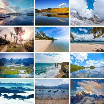 5D DIY пейзаж алмазная живопись пляж небо горный хрусталь фотографии полная алмазная вышивка мозаика искусство вышивка крестом комплект домашний декор Full Round 20x30CM