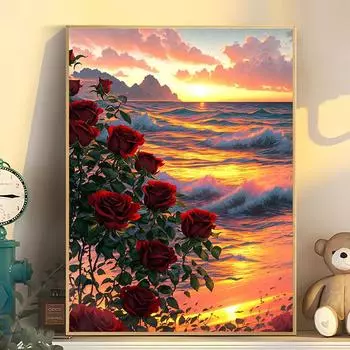 5D DIY Пейзаж Исцеление Алмазная вышивка Полный дисплей Полный Алмазная вышивка крестом Ремесла Вышивка Домашнее украшение на стену 40x30CM