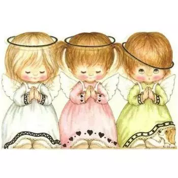 5D DIY Полная Алмазная картина Вышивка крестом Два маленьких ангела 3D Алмазная вышивка Домашний декор 20X30CM