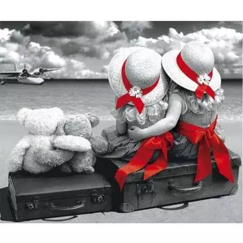 5d Diy Полная Алмазная Вышивка Красная и Черная Серия Алмазная Картина Вышивка Крестом Декор 20X30CM