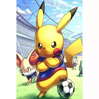 5D Diy полная алмазная живопись Футбол Пикачу наборы крестиков Алмазная вышивка мозаичный узор картина домашний декор подарок 20X30CM
