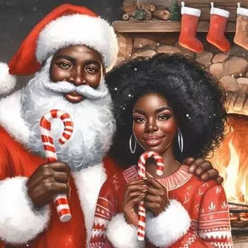 5D DIY Полная круглая алмазная картина Санта-Клаус и девочка Домашнее ремесло 40x40 см