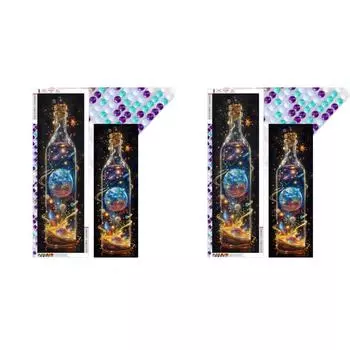 5D DIY Полная круглая дрель Алмазная картина Бутылка Домашний декор Искусство Ремесло 30x90 см