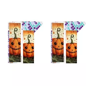 5D DIY Полная круглая дрель Алмазная картина Тыква Домашний декор Искусство Ремесло 30x90см