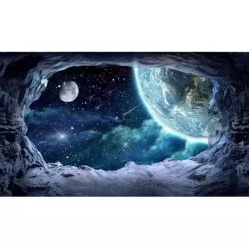 5D DIY полная круглая дрель алмазная живопись космическая планета мозаика комплект горный хрусталь рисунок картина украшение дома искусство ремесло Full Round 40x70CM