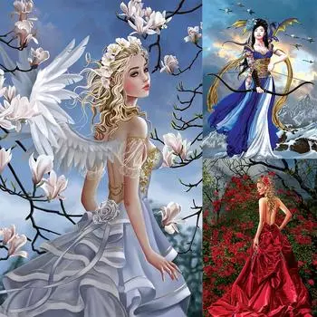 5D DIY полная круглая дрель для девочек с героями мультфильмов, стразы, алмазная живопись, мозаичные наборы, художественное ремесло, домашний декор, подарки Full Round 20x30CM