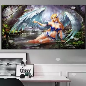 5D DIY полная квадратная алмазная живопись игровой постер джунгли ангел фотографии вышивка круглые алмазные мозаичные картины большой S68 Full Round 30x60CM