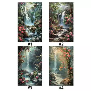 5D DIY Полная квадратная дрель Алмазная картина Гора Текущая вода Декор AU ZQA4753