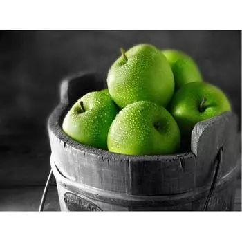 5D DIY Полный дрель Алмазная картина Зеленое яблоко Алмазная вышивка Подарки Домашний декор Стены Искусства и ремесла Round 20x30cm