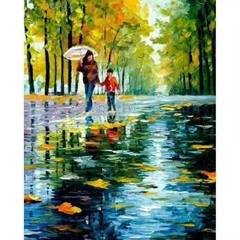 5D DIY Полный круглый алмаз картина мать и сын вышивка крестом 20X30CM