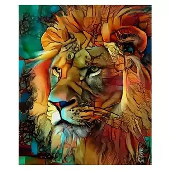 5D DIY Полный Круглый Алмазная Картина Красочные Животные Лев Вышивка Крестом 3D Вышивка Горный Хрусталь Мозаика Домашний Декор Full Round 15x20CM