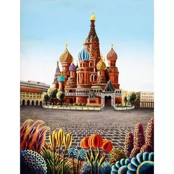 5D DIY Полный круглый Алмазная картина Сказочный замок Вышивка Крестом Горный хрусталь 20X30CM