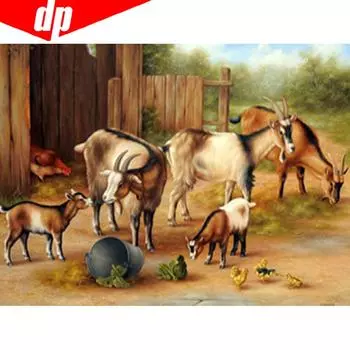 5D DIY Полный круглый Алмазная картина Животное Олень Горный хрусталь Мозаика Алмазная вышивка 20X30CM