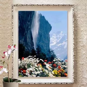 5D DIY Полная круглая алмазная картина Вышивка крестом Алмазная вышивка 20X30CM