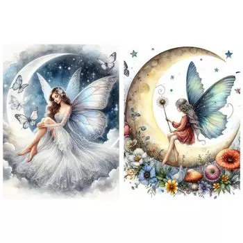 5D DIY Полный Круглый Дрель Алмазная Картина Фея Набор Домашний Декор Искусство Ремесло Великобритания ZSH95