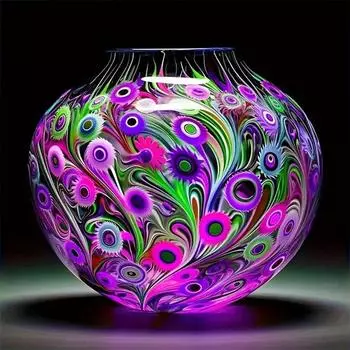 5D DIY Полный Круглый Дрель Алмазная Картина Ваза Набор Домашний Декор Искусство Ремесло 40x40см