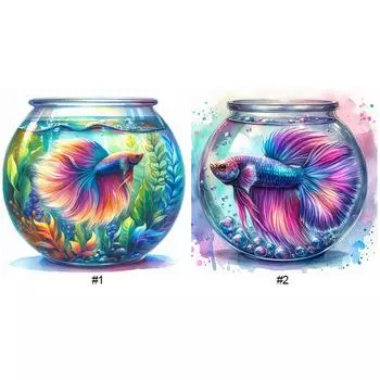 5D DIY Полный Круглый Дрель Алмазная Картина Рыба Набор Домашний Декор Искусство Ремесло w3925