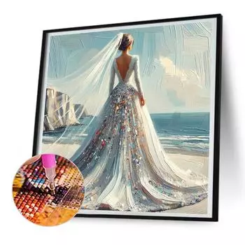 5D DIY Полный Круглый Дрель Алмазная Картина Девочка Набор Домашний Декор Искусство Ремесло 30x30 см N